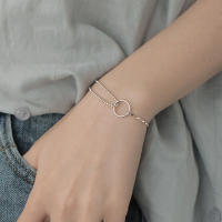 Pulsera De Beads Geométricas De Plata Esterlina 925 Para Mujeres Estilo Simple Y Temperamento Joyería De Mano Para Fiestas - details 13
