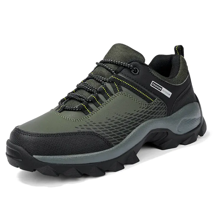 Zapatillas de deporte para hombre, zapatos de senderismo, botas de montaña al aire libre, fondo grueso, zapatos de Trekking con cordones, moda - 1