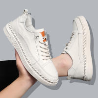 Primera capa de cuero de vaca zapatos de los hombres zapatos de cuero 2025 de los hombres de cuero genuino hechos a mano zapatos casuales de un pedal de cuero suave suela suave zapatos Doudou. - details 33