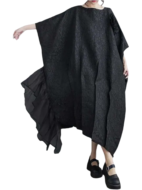 Mujer negro grande empalme nuevo líder redondo tercer cuarto moda primavera y otoño - 1