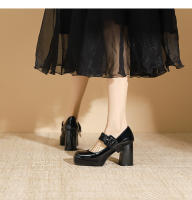 Zapatos Mary Jane de tacón alto con punta cuadrada, hebilla y tacón grueso. - details 9