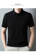 Polos hombre manga corta ropa hombre Primavera verano nuevos hombres Casual Waffle manga corta Polo moda Color sólido Top - details 9