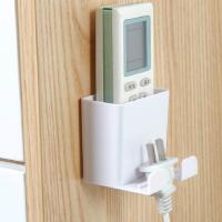 Caja de almacenamiento montada en la pared, organizador de Control remoto, soporte para enchufe de teléfono móvil, contenedor de carga colgante - details 9
