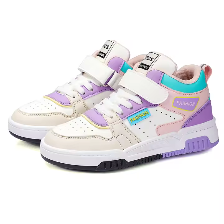 Zapatillas De Deporte de Alta Calidad para Niños y Niñas Zapatos Deportivos de Cuero Retano Informal Zapatos de Entrenamiento de Tenis para Estudiantes Resistentes a la Desgastación Primavera/Verano 25 - 1