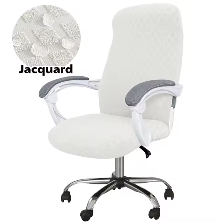 Cubierta de Silla de Oficina Resistente al Agua Estampado de Jacquard Antisuciedad - 1