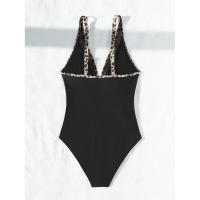Bañador negro de una pieza para mujer, traje de baño de realce con Control de barriga, Tankini de una pieza - details 41