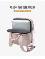 Mochila para computadora portátil para mujer, bolsa de viaje de negocios, mochilas para computadora portátil al aire libre, 14 pulgadas, grande, delgada, impermeable, mochila para computadora, color rosa, ligera - details 11