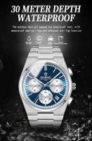 Reloj de Piloto de Lujo Premium Automático, Funcional Multifuncional, Resistente al Agua, Correa de Cuero Accesorio de Moda para Hombres - details 11