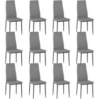 Sillas de Comedor Juego de 4 Sillas de Metal para Cocina, Silla de Mesa Comoda Silla con Asiento Tapizado, Negro - details 110