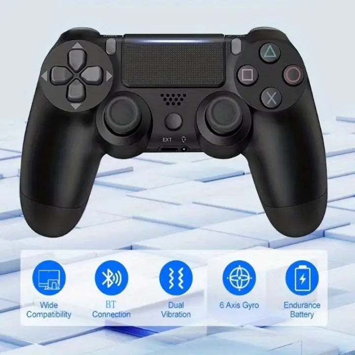 Mando inalámbrico P4 para P4/Slim/Pro, Gamepad con botones de alta sensibilidad, panel táctil, giroscopio de seis ejes - 1