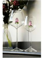1 pieza 3D Rosa de cristal incorporado copas de vino tinto copas copas copas de champán regalo - details 4