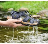 Sandalias de exterior transpirables informales de cuero para hombre de verano, zapatos de playa, zapatillas, zapatos romanos de moda - details 12