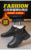 Nuevas botas de trabajo, botas de cuero de moda de caña alta para hombres de estilo británico americano retro - details 3