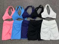 Conjunto de pantalones cortos cruzados sin espalda para mujer, ropa deportiva de 2 piezas, ropa de entrenamiento PIESS, ropa deportiva - details 33