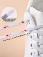 No atar cordones elástico de ocio al aire libre zapatillas de deporte rápido plano de seguridad cordón niños y adultos Unisex cordones para perezosos - details 3