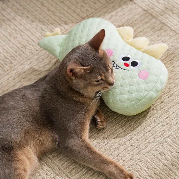 Almohada suave para dormir con forma de gato, almohada Universal para soporte del cuello para perros, juguete calmante cómodo para mascotas, hogar y interior - 1