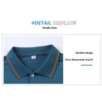 Verano de negocios simple ocio polo transpirable de los hombres de manga corta tops - details 4