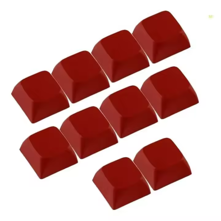 Juego de 10 piezas de teclas en blanco PBT de colores, instalación de teclado único, 1U, Xdcap, enviado directamente - 1