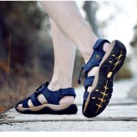 Sandalias deportivas de verano para hombre, sandalias para senderismo al aire libre, punta cerrada, cuero genuino, sandalias informales para caminar, zapatos de agua - details 23