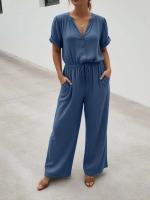 Top holgado sin mangas de lino y algodón para mujer, pantalones de pierna ancha, conjunto de dos piezas, informal de tres piezas - details 6
