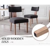 2 Sillas de Comedor de Lino, Sillas de Cocina con Patas de Madera, Sillas de Restaurante Clásicas, Sillas de Salón Tapizadas con Respaldo - details 11