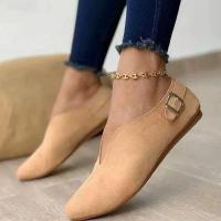 Zapatos planos de ante con punta estrecha para Mujer, mocasines informales, a la moda, de verano, Size35-43 grande, 2024 - details 6