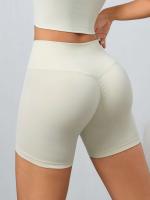 Pantalones cortos deportivos con cintura alta, levantamiento de cadera, Fiess, correr, ciclismo, pantalones cortos de 3 puntos, pantalones cortos de yoga de secado rápido para mujer - details 3