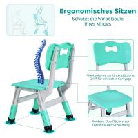 Juego de mesa y 2 sillas para niños, muebles de grupo para asientos infantiles, altura ajustable - details 5