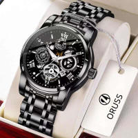 Reloj con calendario de diamantes y esqueleto luminoso para hombre resistente al agua con movimiento - details 5