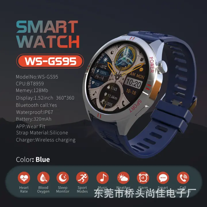 Reloj Inteligente con Llamada Bluetooth Salud Corazonal Ritmo Cardíaco Presión Arterial Multiejercicio Batería Larga Edición de Negocios con Subwoofer Compatible - 1