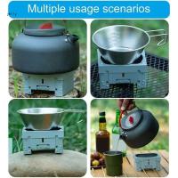 Barbacoa plegable para acampar y hacer senderismo, estufa de combustible sólido, parrilla plegable, parrilla plana - details 9
