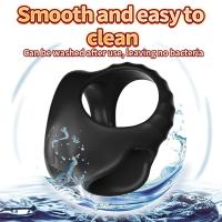 Anillo de Pene Reutilizable de Silicona para Bdsm Bondage Retardo de Eyaculación Juego de Adultos Cage Chastity para Hombres Tienda de Sexos - details 4