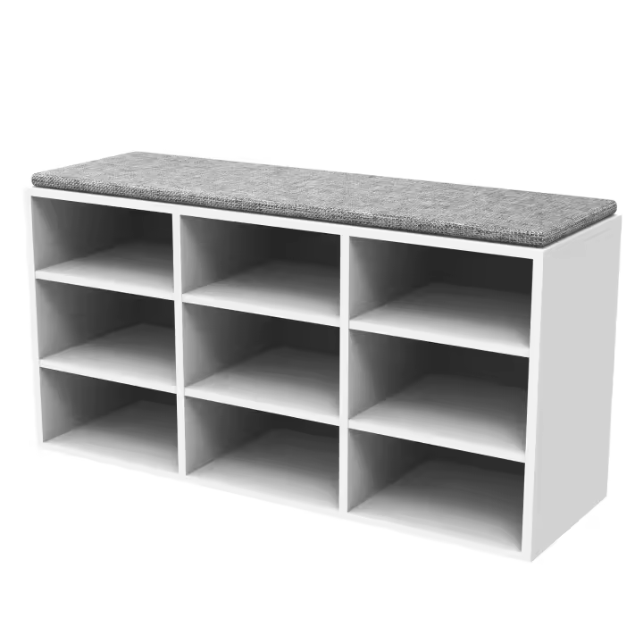 Rcynview Armario de Zapateros  - Espacio de Almacenamiento de 3 Compartimentos para Salón Dormitorio - Material de Madera (Blanco) - 1