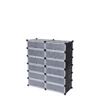 Armario Modular de Alambre metálico con 16 Cubos, Montaje en Bricolaje, Aramario de Almacenamiento, Estantería modulable, Estantería de Malla de Alambre, Blanco LPI44W - details 10