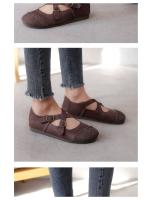 Zapatos de mujer de cuero genuino estilo nuevo 2025 Comodos y versátiles para mamás - details 1
