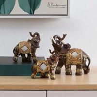 Estatua de adornos de resina de elefante, Feng Shui tradicional chino, artesanías de la suerte, muebles decorativos, decoraciones de escritorio para el hogar - details 5