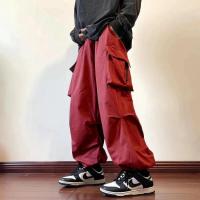 Pantalones Casuales de Primavera 2025 Cintura Elástica, Color Sólido, Múltiples Bolsillos, Estilo Suelto para Hombres y Mujeres - details 15