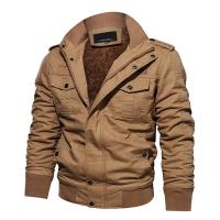 Chaqueta Táctica de Vellón para Hombres Abrigo de Trabajo al Aire Libre a Prueba de Viento con Múltiples Bolsillos para Otoño-Invierno - details 0