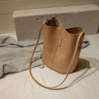 Bolso de hombro Vintage de gran capacidad para mujer, bolso cruzado informal de cuero PU, Color sólido, bolso de compras con asas - details 2