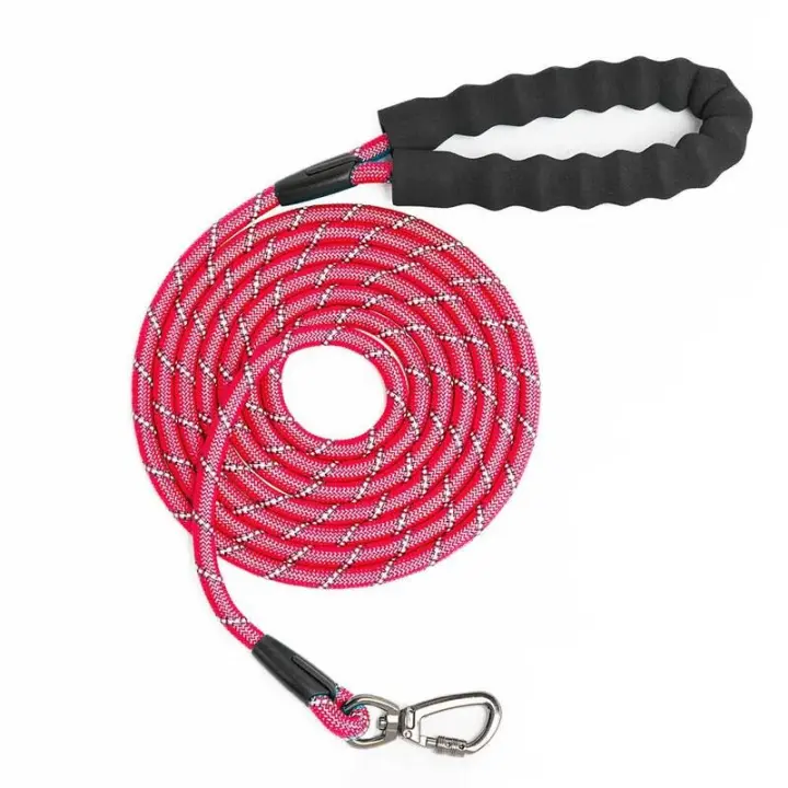 Correa 3/5m con mango acolchado suave, correa de cuerda perro resistente altamente reflectante accesorios para perros pequeños, - 1