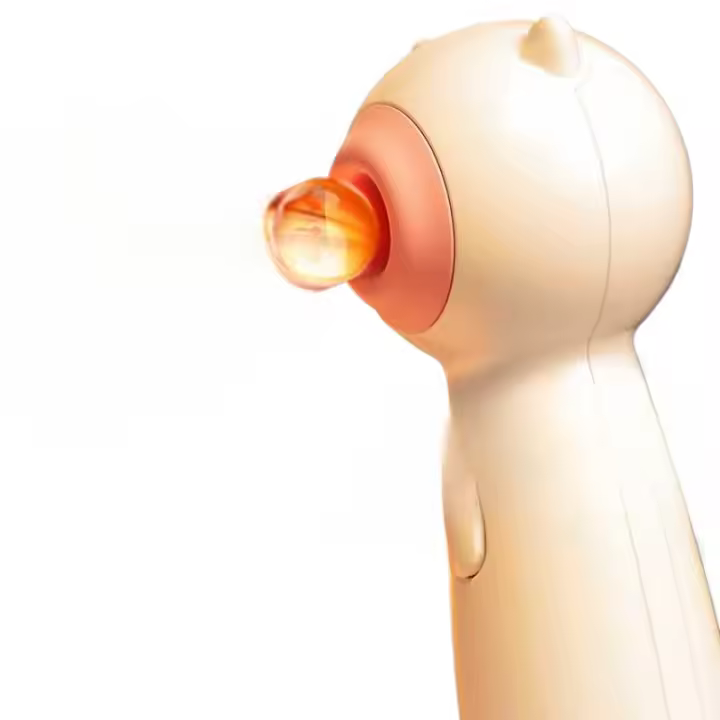 Juguete sexual, vibrador chupador blanco y rosa con 2 pilas, masturbador femenino adulto. - 1