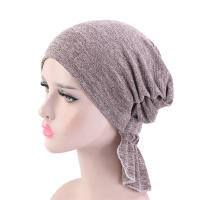 Bandana de Algodón Transpirable para Mujeres Turbante Pre-Atado Gorro de Cabeza para Pacientes de Cáncer Moda Femenina - details 10