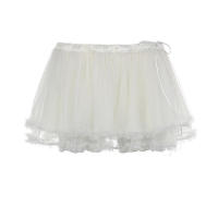 BUNO-Falda plisada de malla transparente y2k, minifaldas acampanadas de cintura baja con cordones estéticos, trajes de coqueta Fairycore elegantes para mujer - details 5