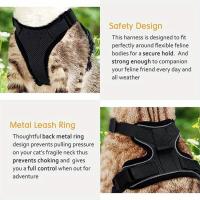 Juego de arnés y correa para gato a prueba de Escape, transpirable, ajustable y reflectante para gatitos - details 5