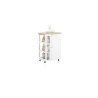 Estantería de Cocina Luxus-Carrito de Cocina con Piso Carrito de Servir de Bambú 66 x 46 x 91 cm ES - details 8