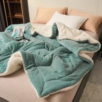 Manta cálida de doble cara para invierno, manta gruesa de franela de imitación de forro polar, colcha cómoda, Sábana - details 0