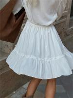 Elegante Vestido Mini de Cintura Alta con Encaje Manga Larga, Agujero en la Cintura, Lazo de Moda para Mujeres - details 11