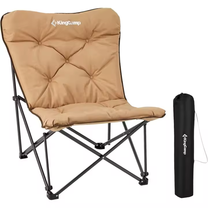 Engrosar con Algodón Silla de Camping Acolchada Cómoda Portátil Silla Plegable Camping para Exteriores Picnic Pesca Carga 136KG - 1