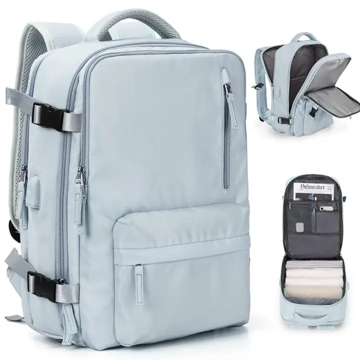 Mochila de gran capacidad para mujer, bolsa de escuela ligera grande, mochila de equipaje multifuncional, bolsa de viaje de viaje corto - 1