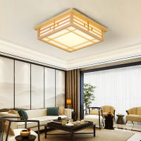 Lámpara de Techo con Estilo Japonés de Madera Sólida LED Luz con Montaje en Techo y Control Remoto para Dormitorio Sala de Estar - details 4